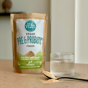 Ekopura Vegan Pre Probiotic empty glass 2