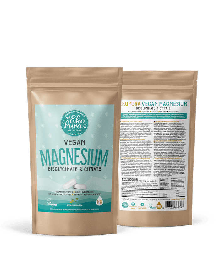 Magnesium Bisglycinate And Citrate Vegan 350mg 90 Tablets